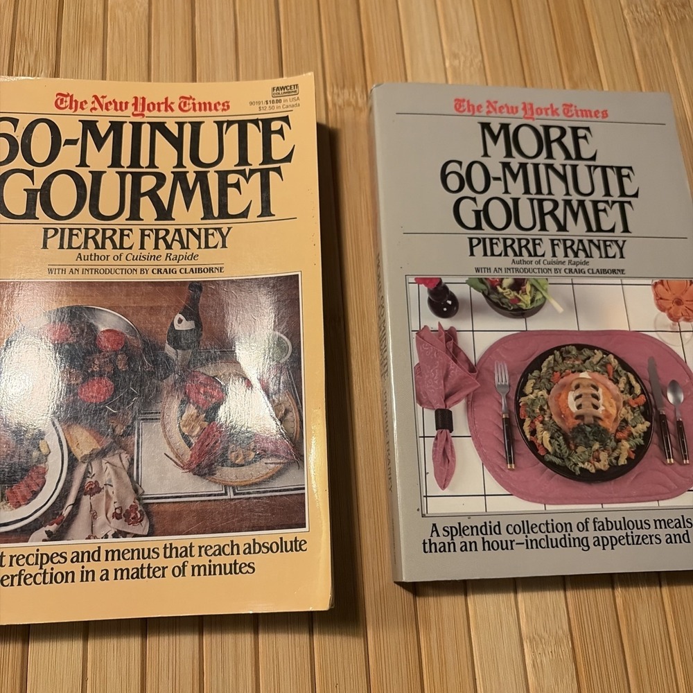 NEW YORK TIMES‎ 60-MINUTE GOURMET: DELUXE SET By Pierre Franey 2 Books Cookbook